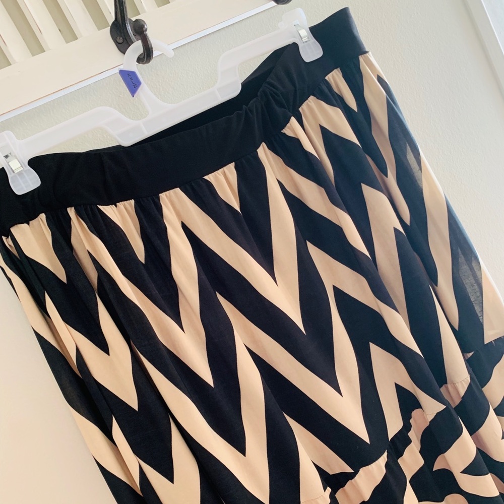 Black and cream skirt